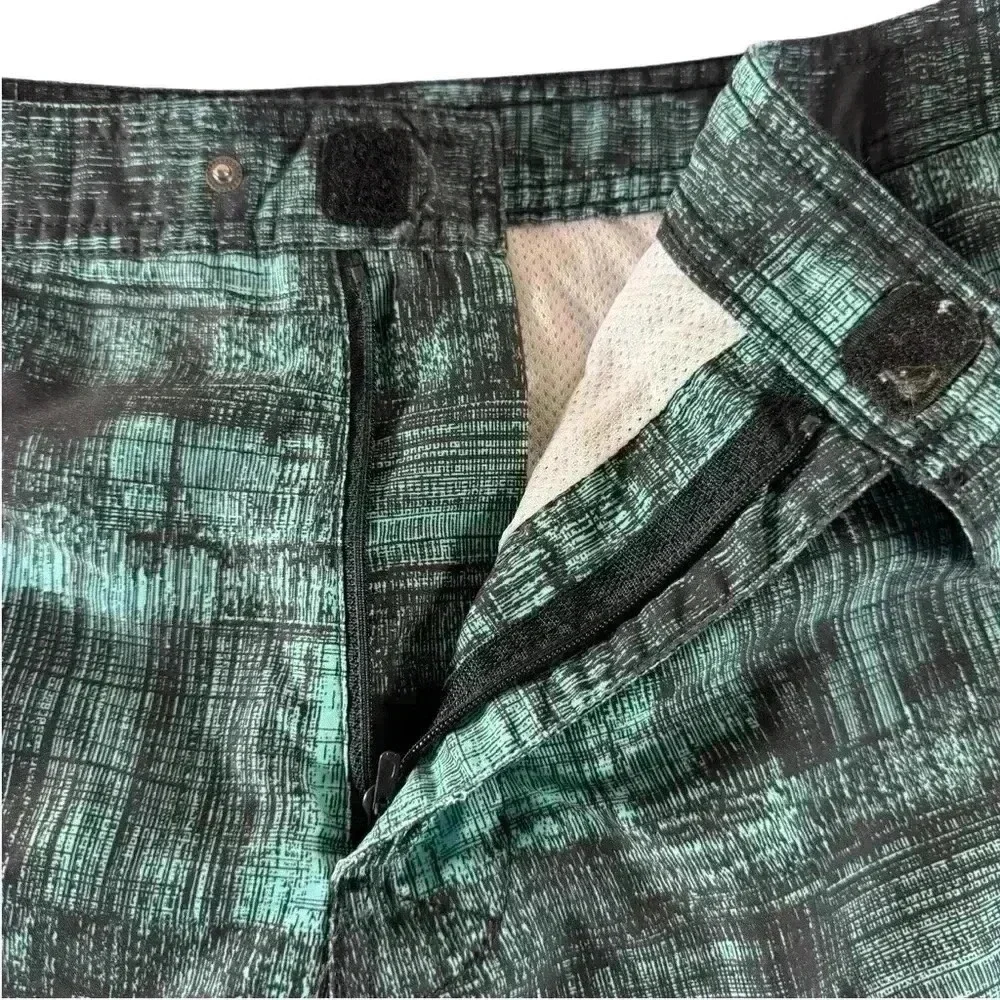 MARC ANTHONY MENS SWIM Trunks SHORTS  SIZE 36 Turquoise Blue Black